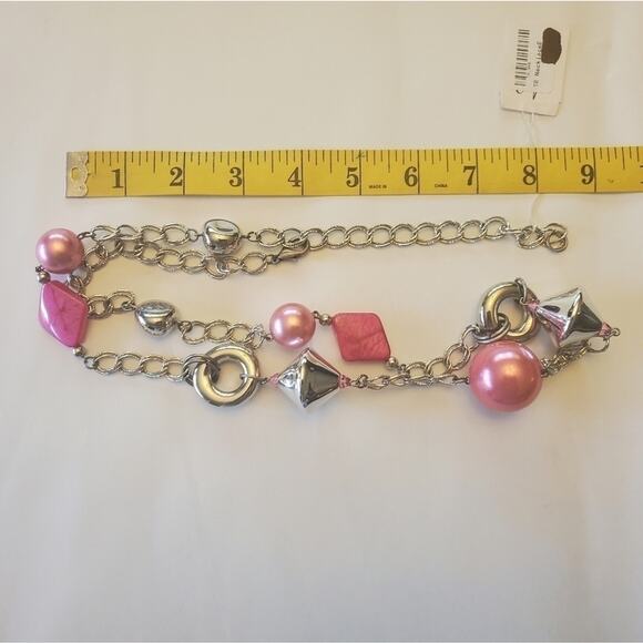 Treska glam funky beaded long statement adjustable link necklace - Picture 3 of 4